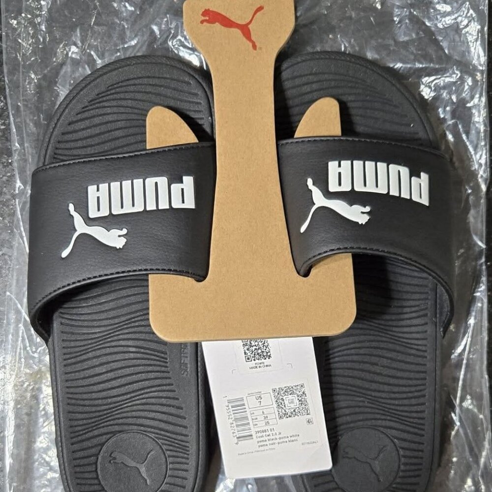 MENS 7 BLACK PUMA SLIDE